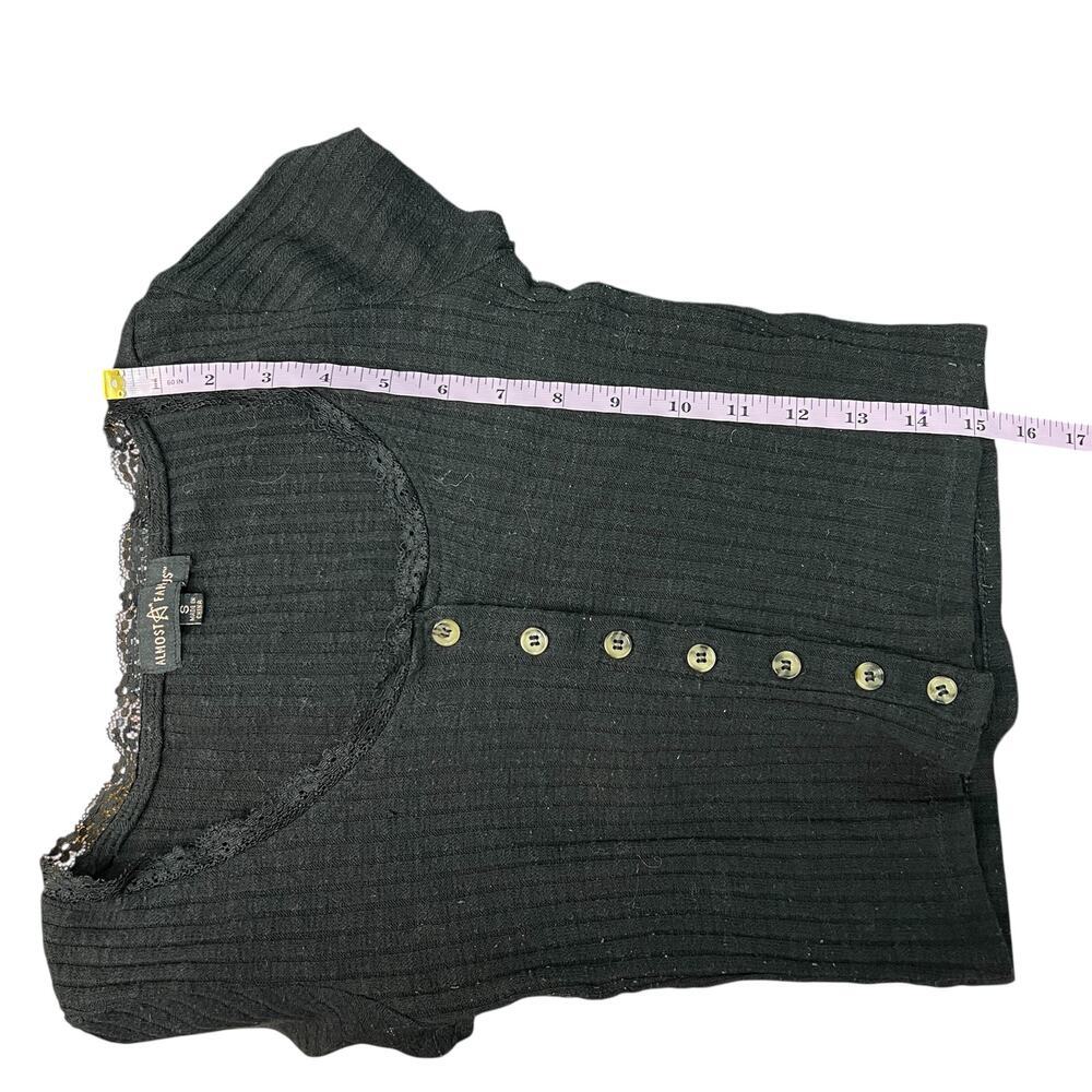 Almost Famous Y2K Cropped Top Womens Small Dark Fairy Whimsigoth Grunge Coquette - Picture 8 of 9